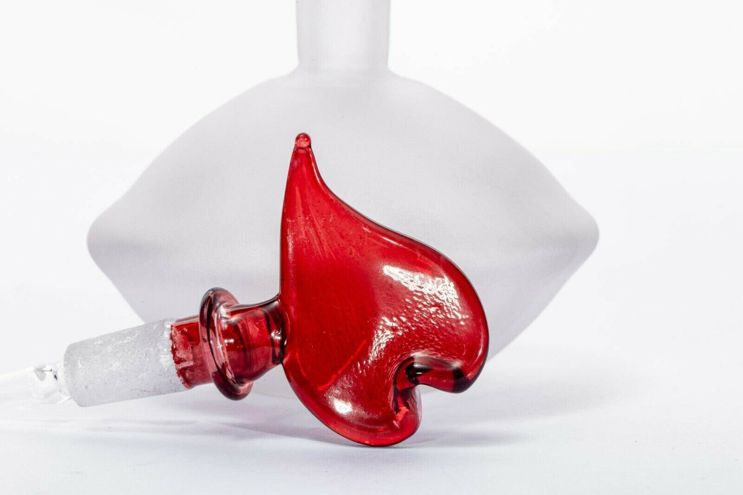 RED Heart Glass Large BIG-sized Perfume Bottle Handmade Home Decor Romantic Gift