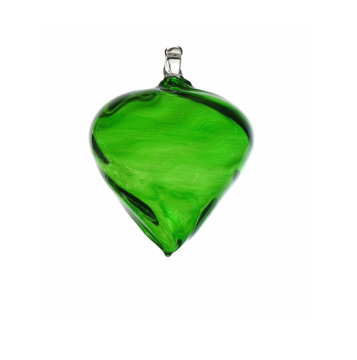 Green Heart Glass Ornaments best Gift for valentine's day ,Christmas tree décor and wedding