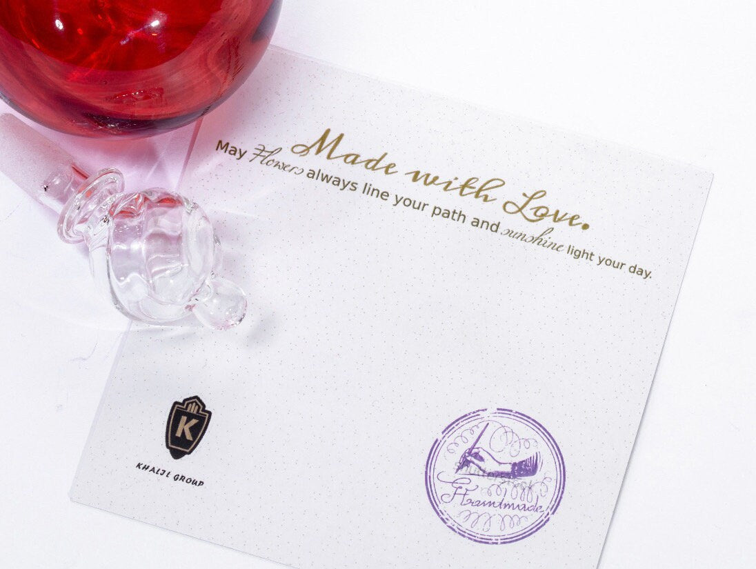 Alaa Eldin Fragrance perfume bottle new Red engraved hand blown glass Ornaments hand made