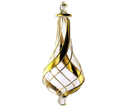 14K Gold glass blown Christmas Ornament Glass Art Glass home and office decoration large size