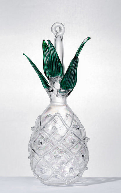 glassblowing pineapple NEW Engraved Christmas tree Glass ornaments, green & Clear Color