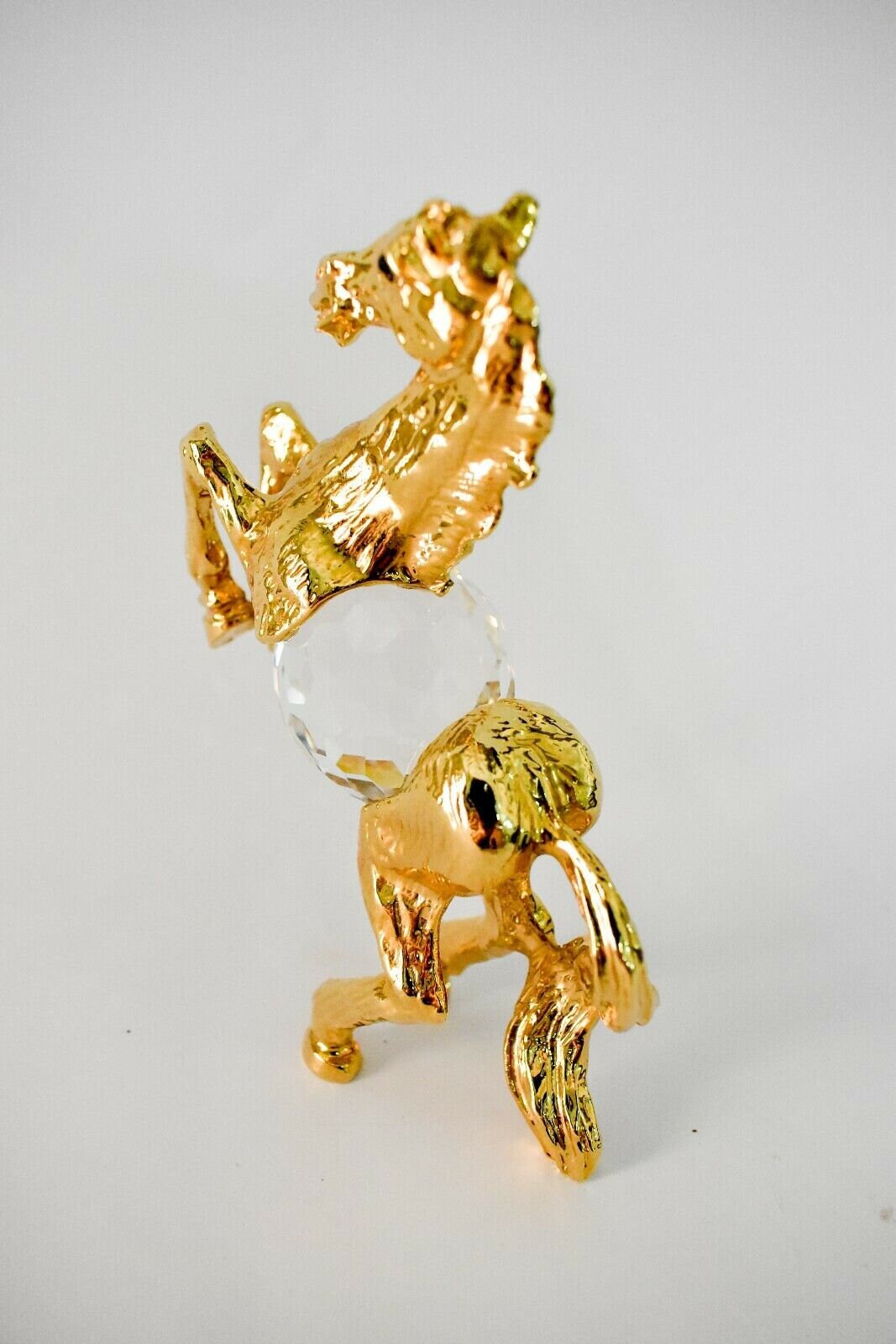 Crystal Horse With Original Box and 14K gold Handpainted Very Special Edition Shine Gift Cristal