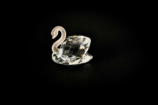 Rare Crystal Swan with folded wings great gift