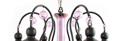 handmade chandeliers with engraved glass purer