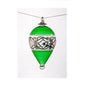 Christmas tree ornaments green color trimmed with 14K gold