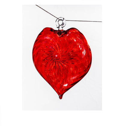 Christmas tree Red Heart Ornament tree glassblowing