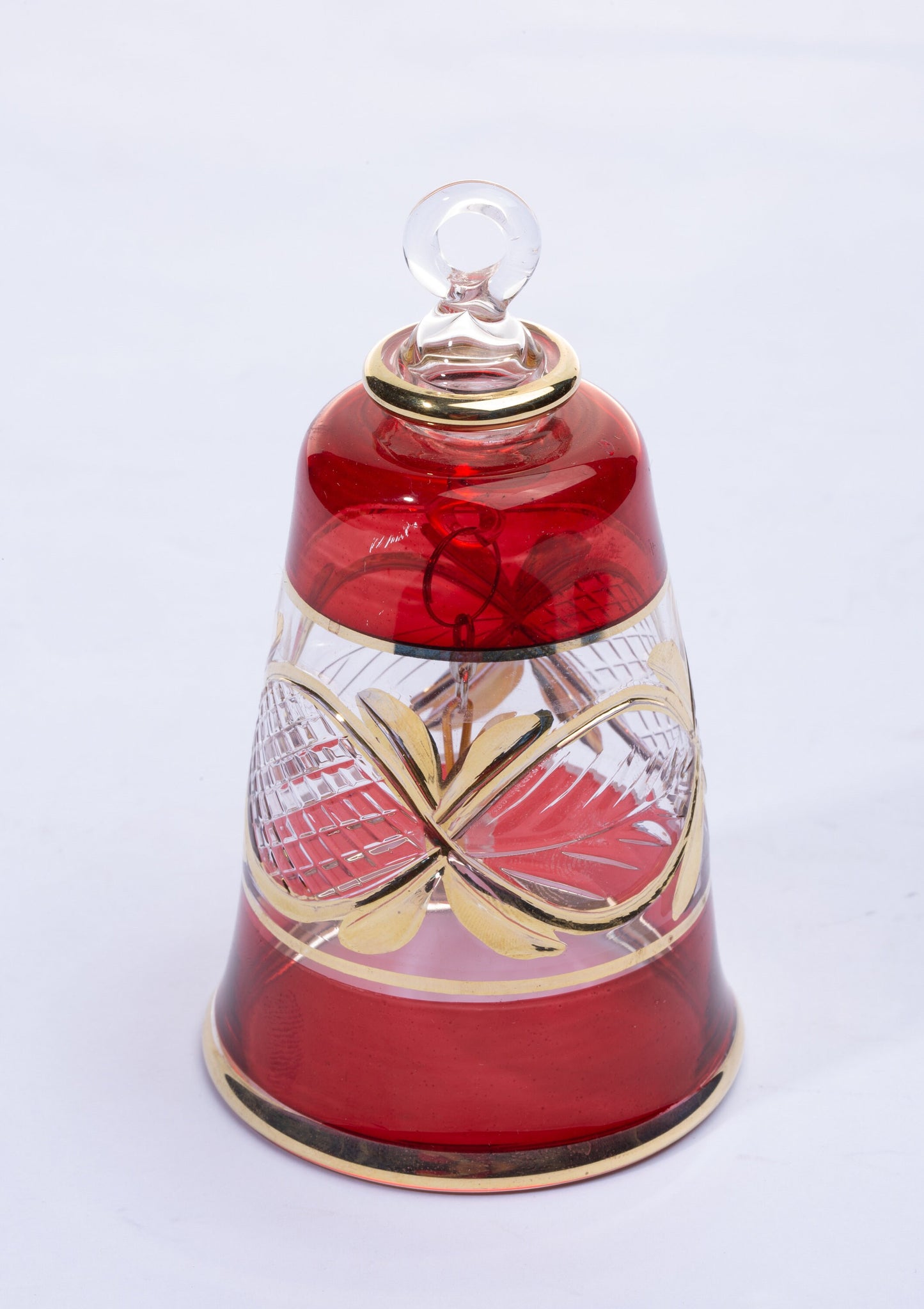 Christmas Bell engraved and trimmed with 14K Gold multicolor