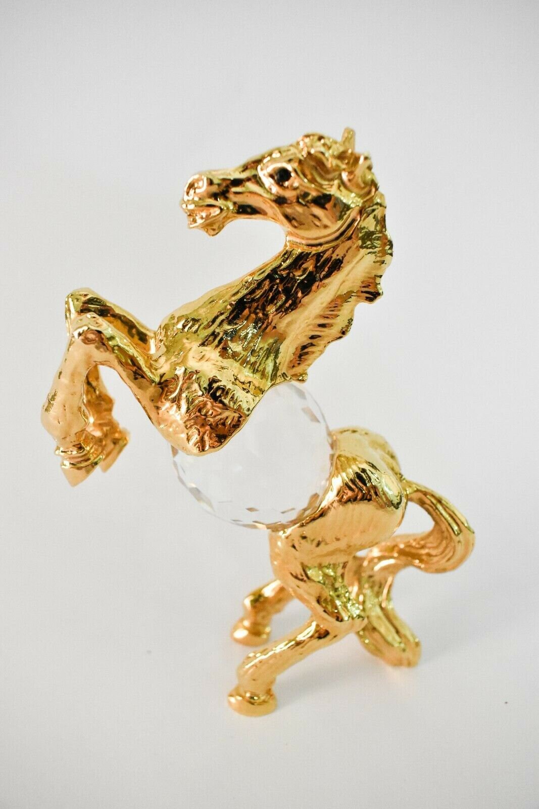 Crystal Horse With Original Box and 14K gold Handpainted Very Special Edition Shine Gift Cristal