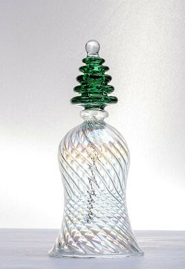 Christmas Bell ornament Wedding Glass Bell Painted home and office decoration