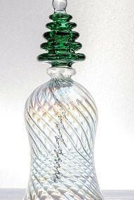 Christmas Bell ornament Wedding Glass Bell Painted home and office decoration