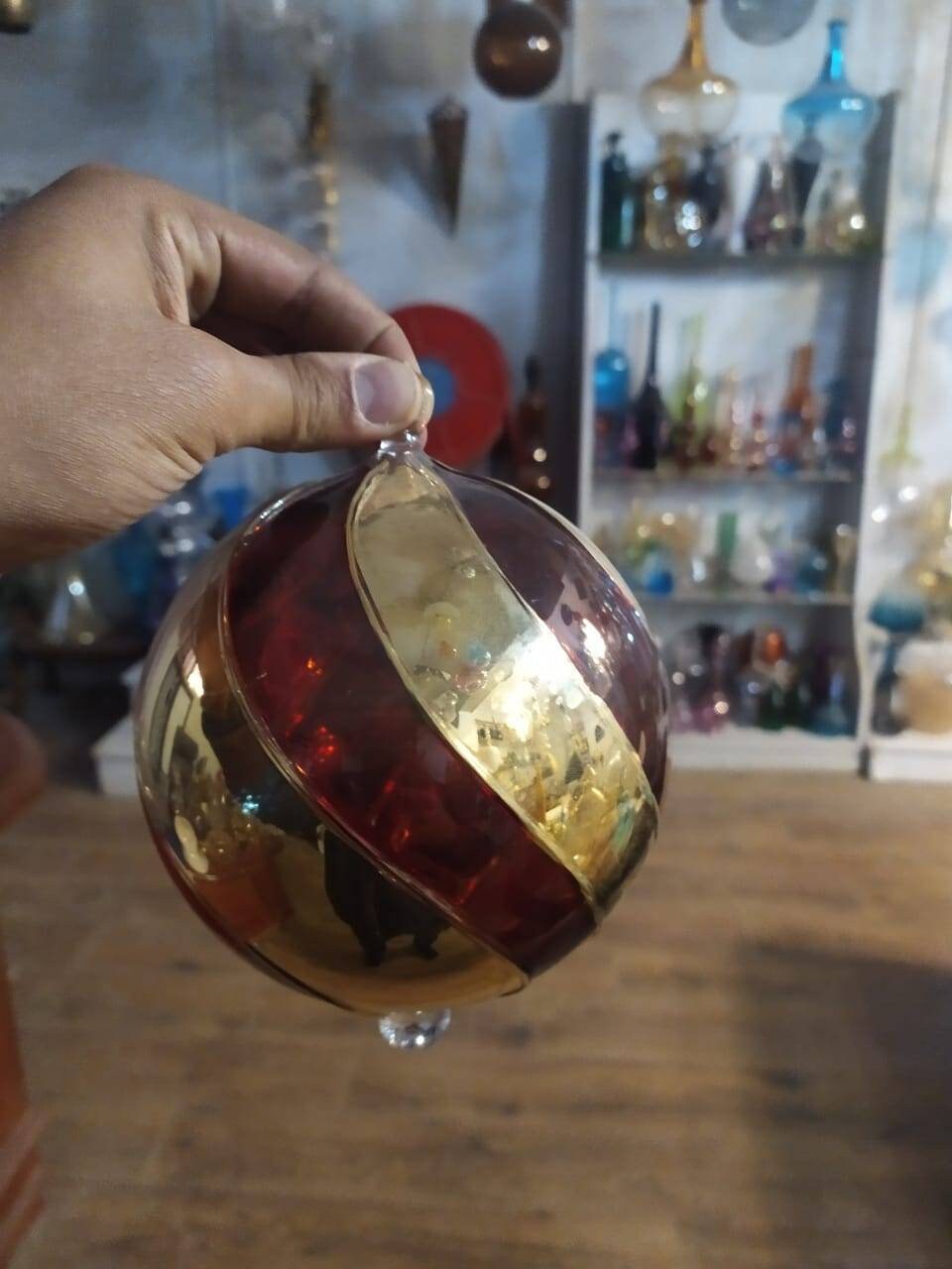 Set of 4 Christmas ornaments Red Gold 14 K special edition great gift