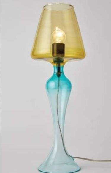 Table Lamp 2 colour Art Modern hand made glass blown the Fashion table lamp