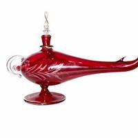 Alaa Eldin Fragrance perfume bottle new Red engraved hand blown glass Ornaments hand made