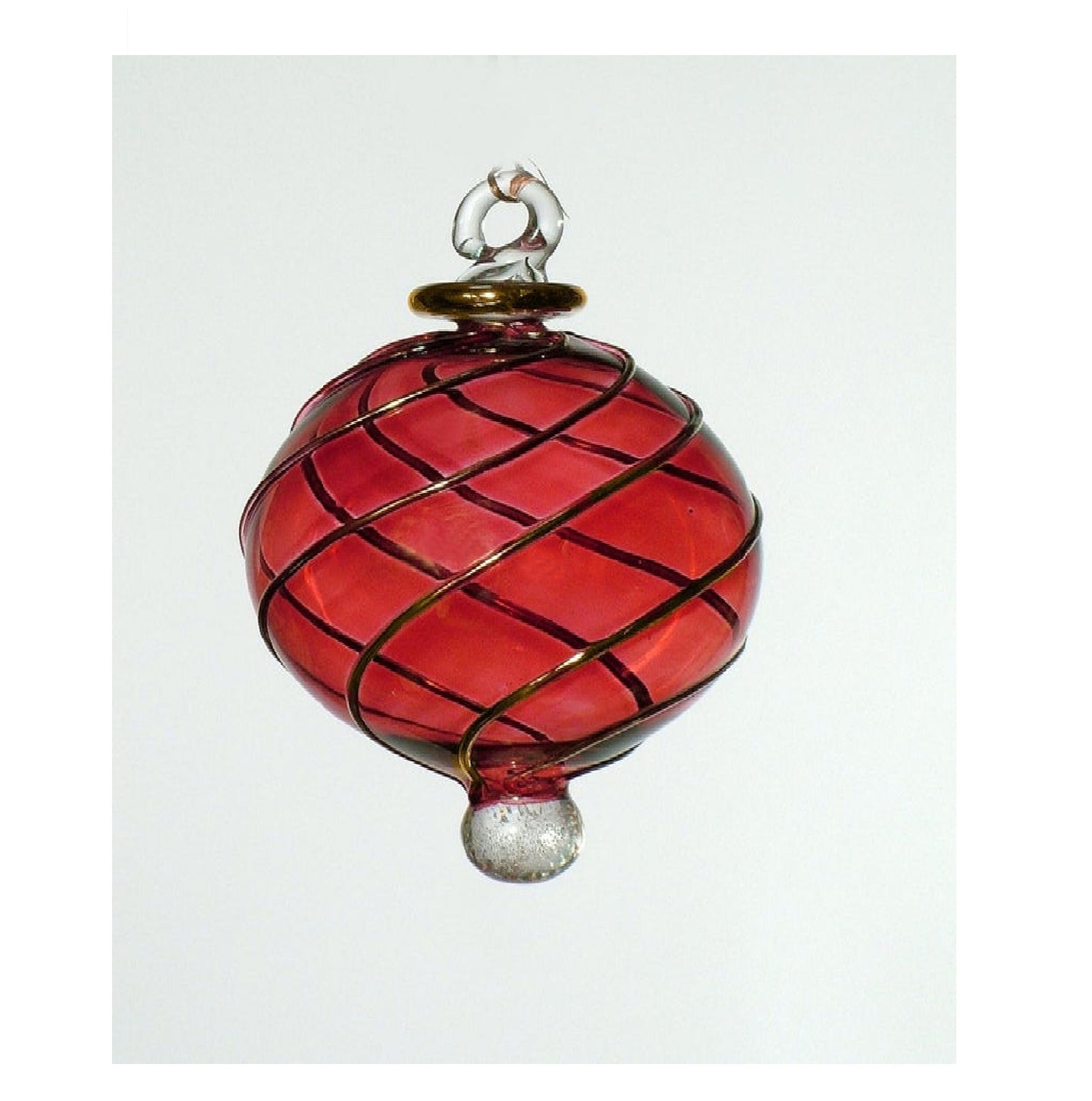 Red large size Egyptian Glass ornaments Glass H: 5.9 inch special edition for Christmas tree home and office decoration