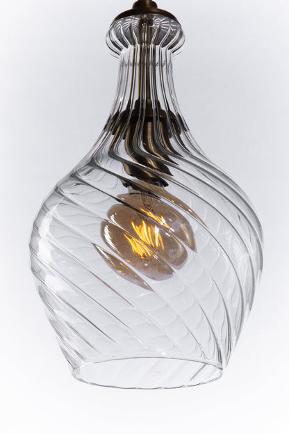 Blown Glass handmade pendant - Art glass light fixtures - Ceiling Light Fixture - Brass Ceiling Canopy pendant light - Custom Pendant light