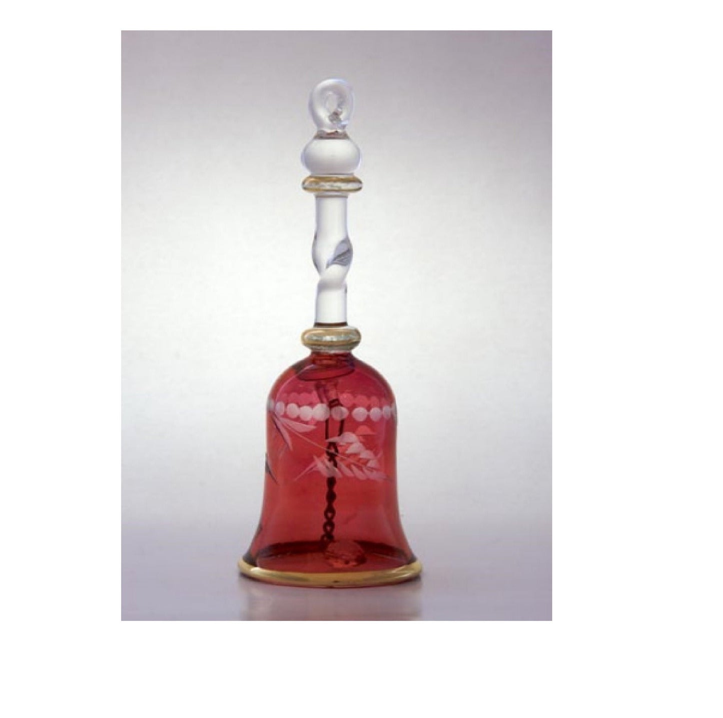 RED Bell ornament Christmas, wedding , Glass Bell Jar Painted,trimmed 14K Gold ,hobby lobby,ornaments