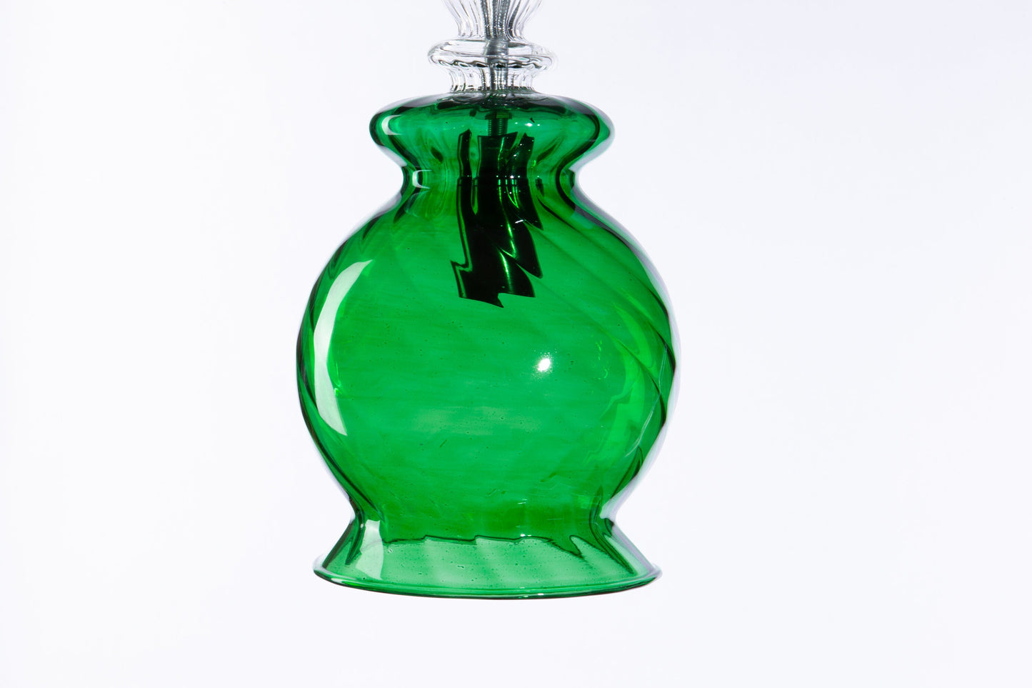 Modern Hued Green Pendant light, Home Decoration, Ceiling Light, Custom Hand-made Glassblowing, Light Fixture