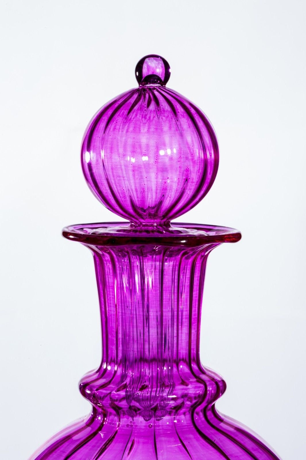 V Blown Glass Large Over-sized Perfume Bottle Handmade Home Decor Romantic Gift