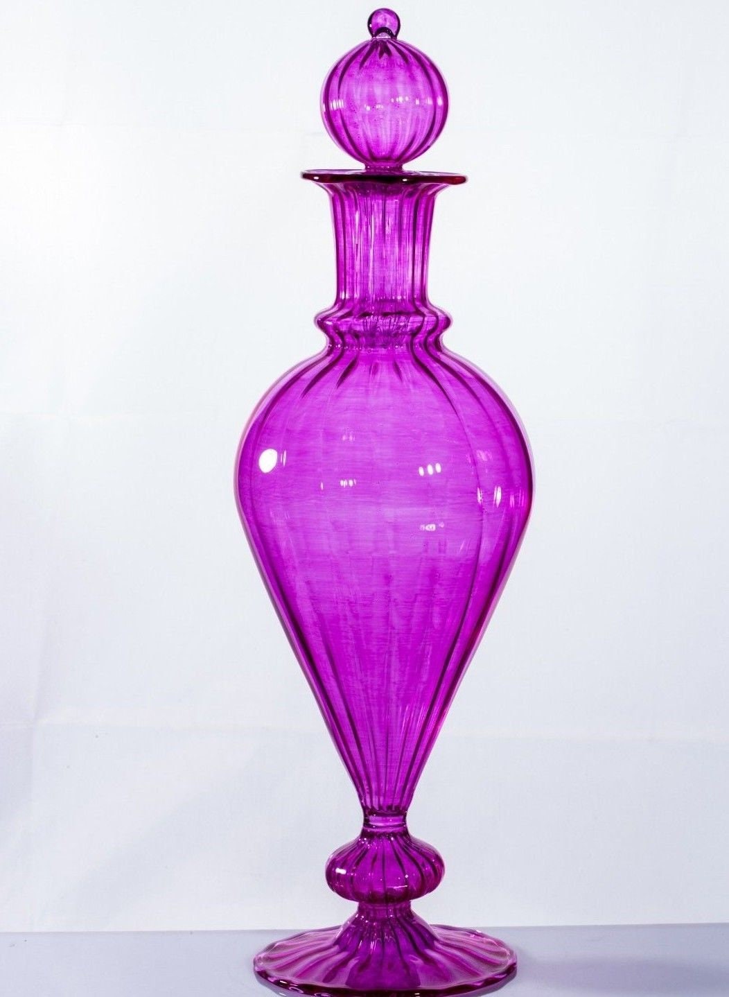 V Blown Glass Large Over-sized Perfume Bottle Handmade Home Decor Romantic Gift