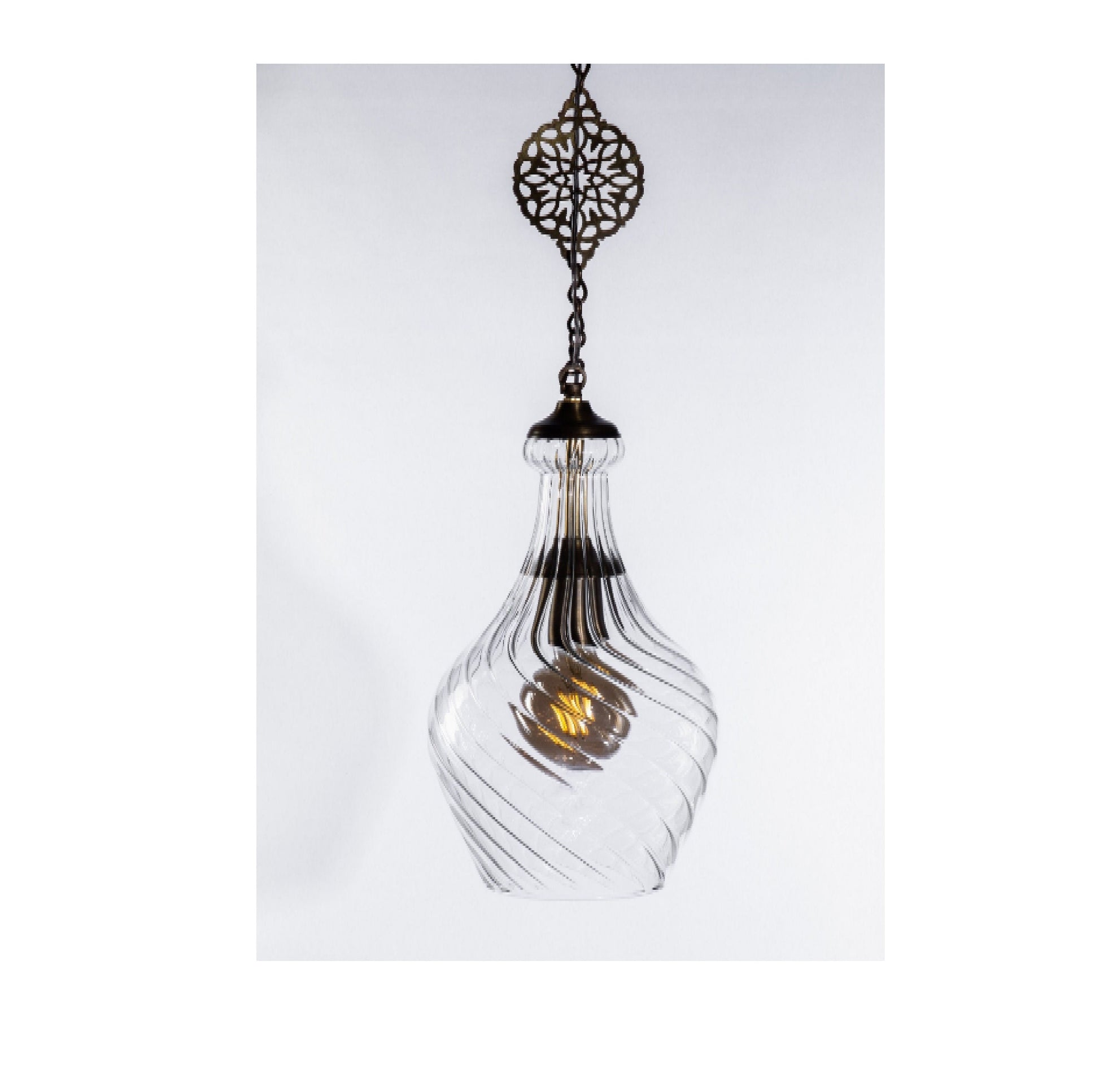 Blown Glass handmade pendant - Art glass light fixtures - Ceiling Light Fixture - Brass Ceiling Canopy pendant light - Custom Pendant light