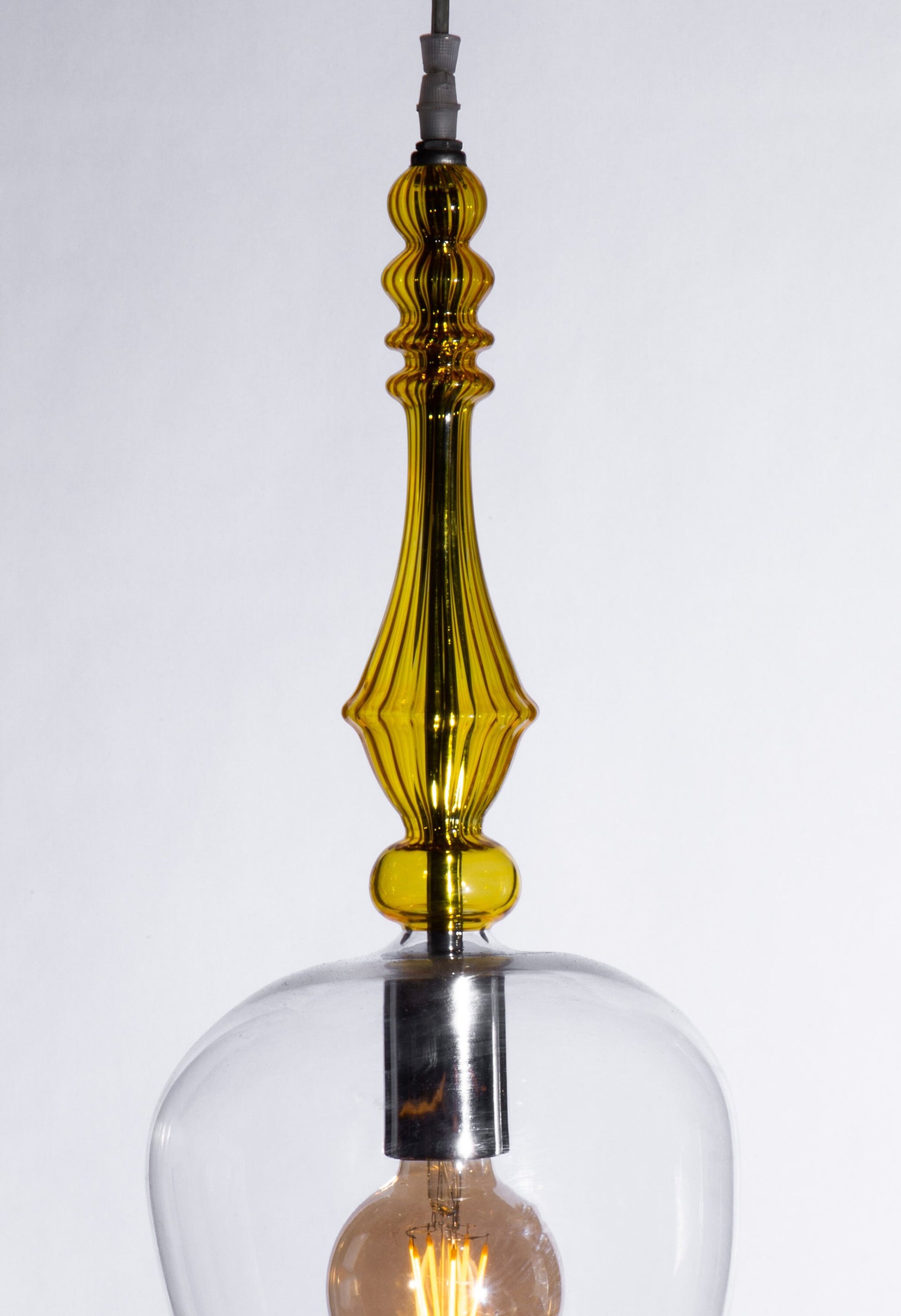 Yellow and clear , kitchen, home , bathroom,pendant lighting Handmade glassblowing Modern Decoration Light Fixture