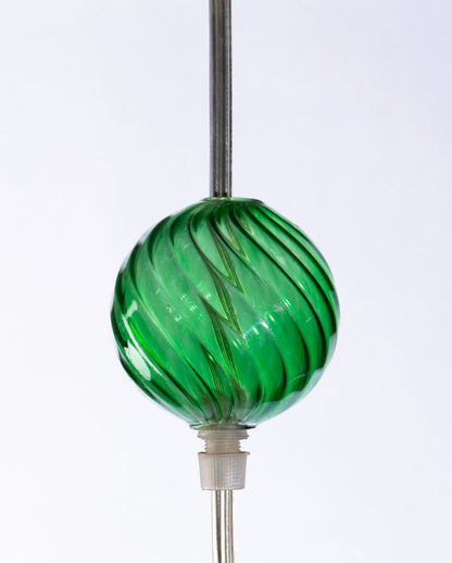 Modern Hued Green Pendant light, Home Decoration, Ceiling Light, Custom Hand-made Glassblowing, Light Fixture