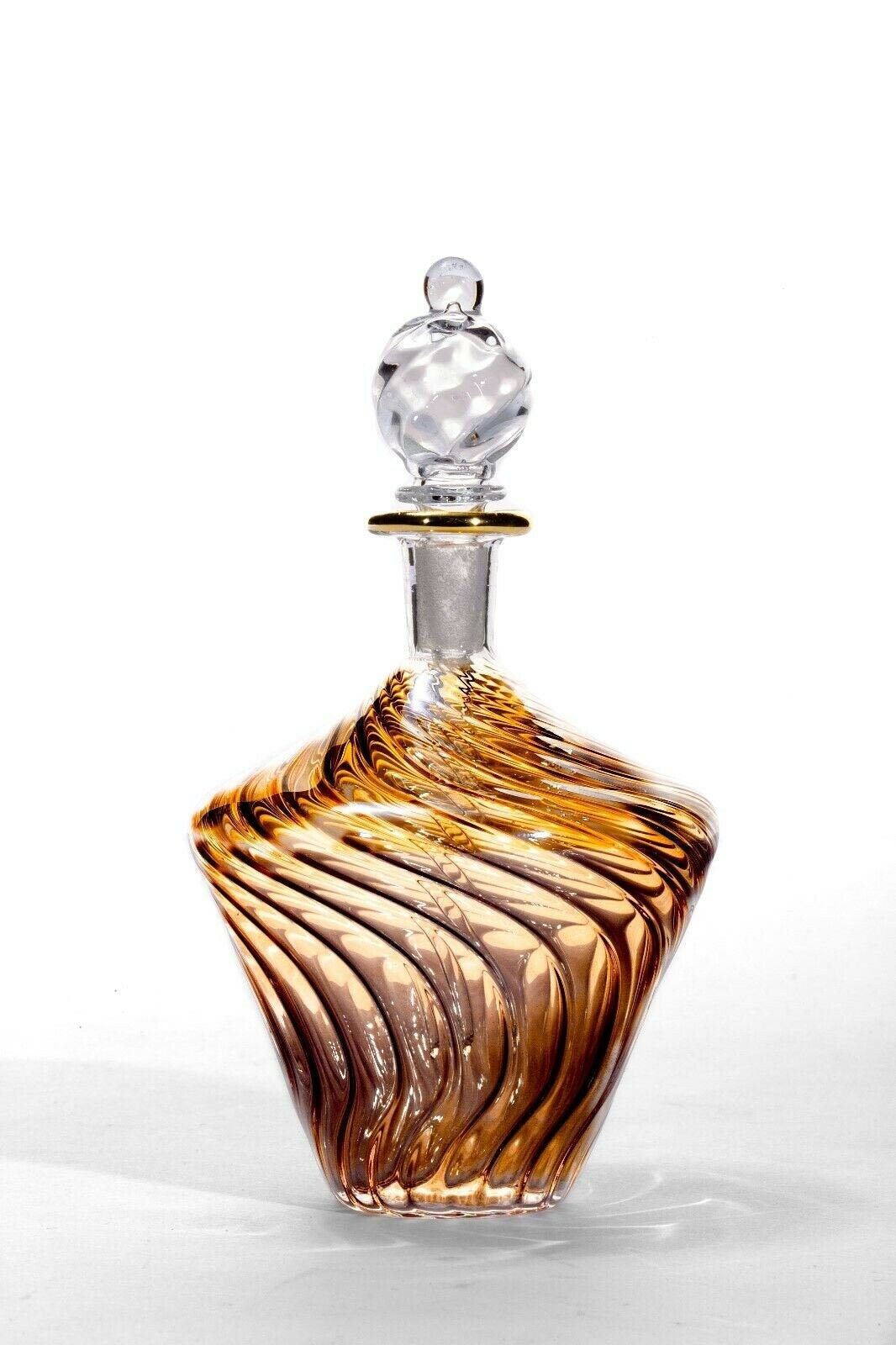 Vintage decanter, Classic Decanter bottle with stopper, Handmade glass bottle, Handmade gift, made with love