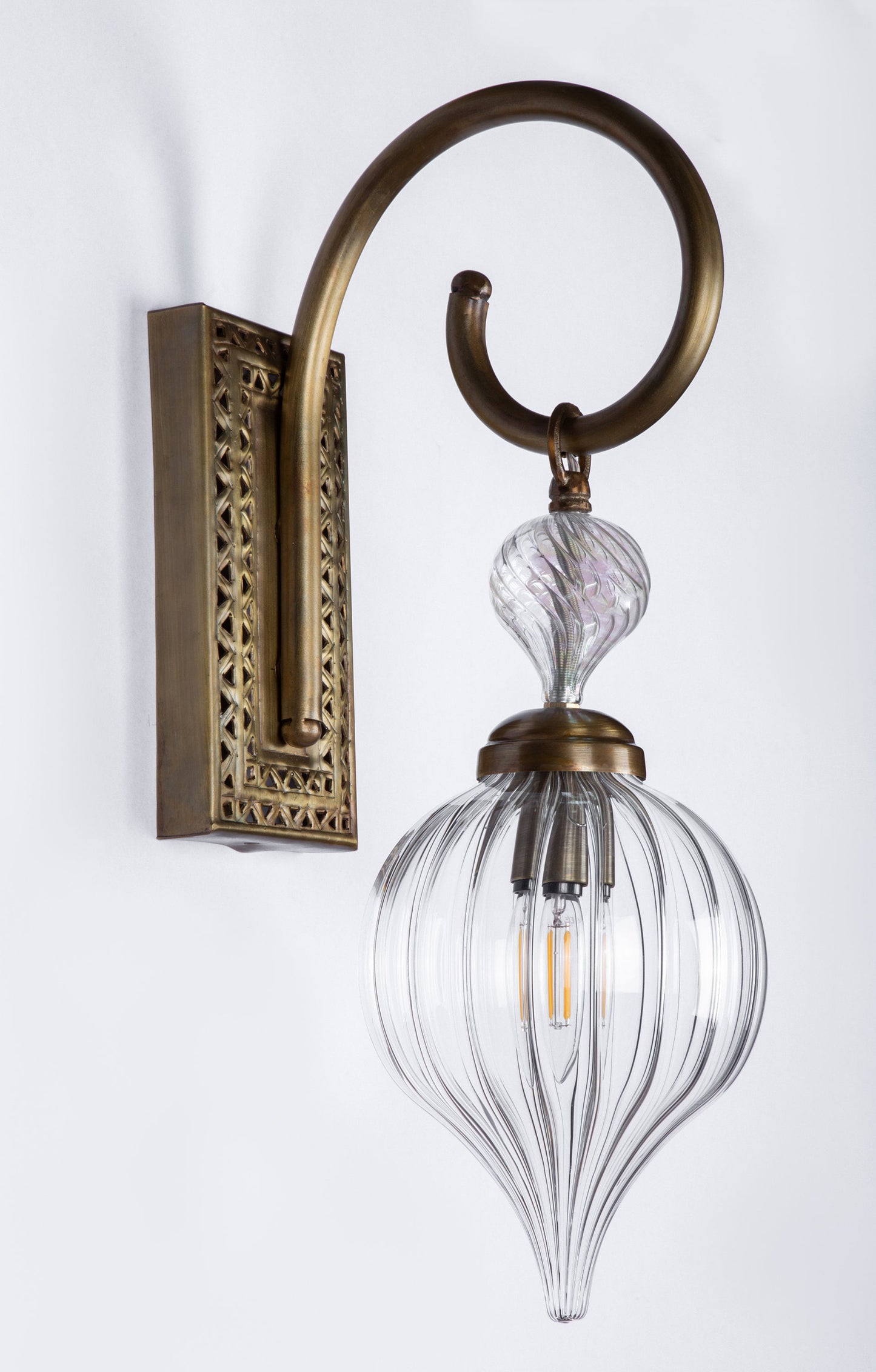 Vintage wall light sconce design, sconces lighting from glassblowing studio home art deco light fixture, Arabian edition