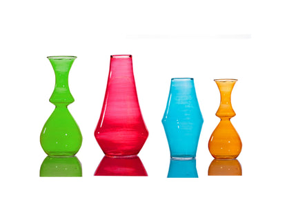 Modern Handmade Vases , Home decoration glass blown vases one of the set of 4 with different sizes available custom colors and sizes.