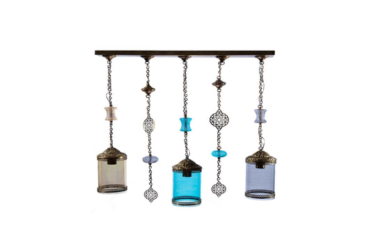 Set of 3 colored brass and glass pendant lighting chandelier pendant light, Ceiling lamp, chandelier ,Modern-blown-glass light fixtures