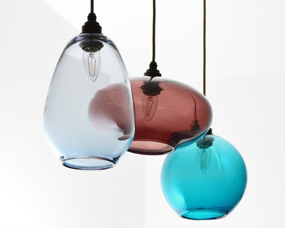 Set of 3 custom colors light fixtures for home decoration pendant lighting art glass ceiling light Active Restock requests