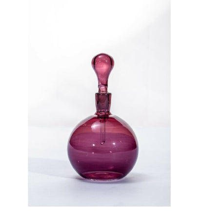 Art glass home decor glass perfume bottle decanter purple brown color