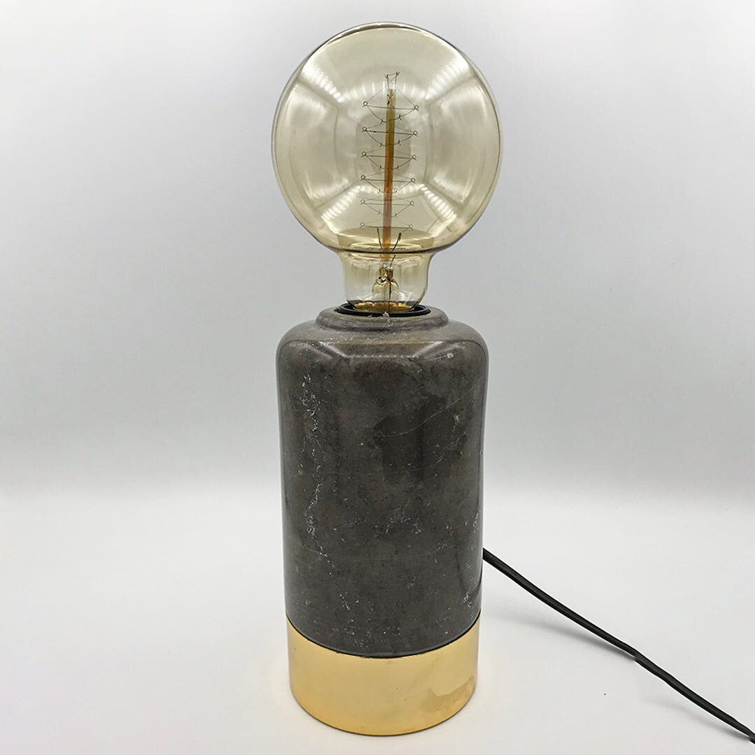 Marble side lamp With Brass - Available in different colors