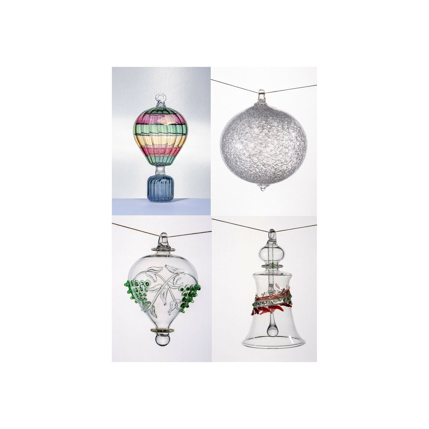 set of 4 Egyptian Christmas glass ornaments with custom colors and personalized card glass ornaments fj shape for home decoration