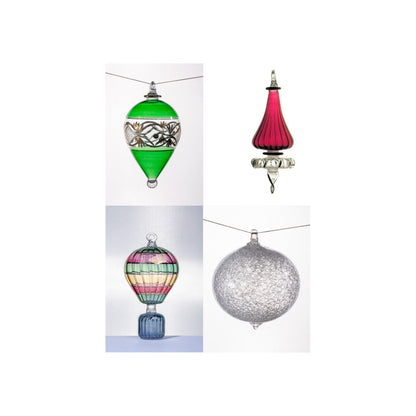 set of 4 Egyptian Christmas glass ornaments with custom colors and personalized card glass ornaments gj shape for home decoration