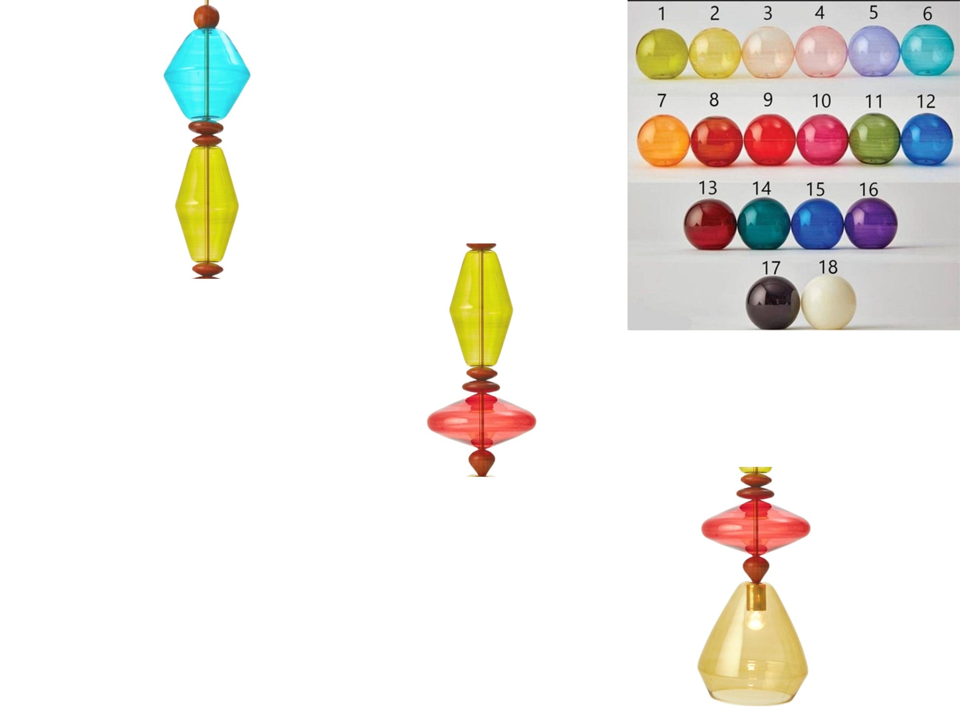 Modern pendant glass light, hand made Light Fixtures Hand Painted Color Long glass, Ceiling Lights, Lighting Deco Design, Home, Living