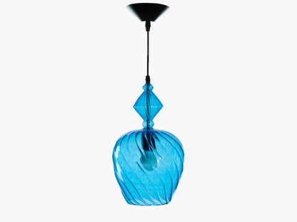 Hand Blown pendant light - Blown glass light pendant for kitchen decor - glass blown pendant - custom lights - ceiling light fixture