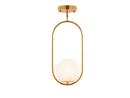 Gold Pendant Light, Modern Pendant Light, Light Brushed Brass Ceiling Hanging Lighting Fixture, Kitchen Island, Dining Room, Bedroom Light