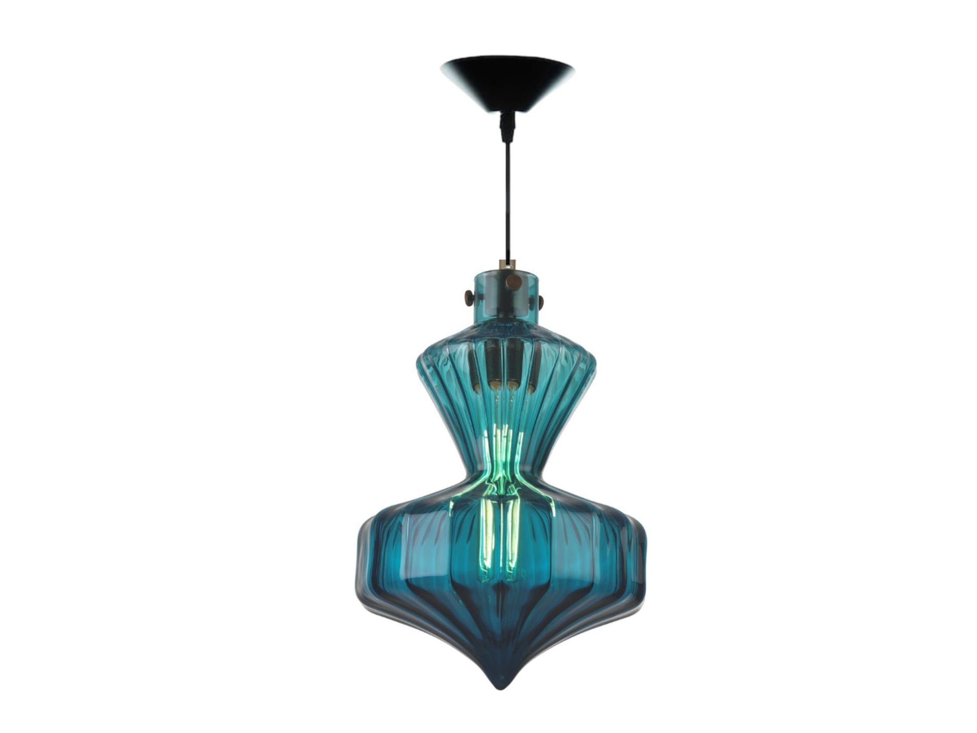 Modern Light Pendent - Ribbed Pendent - Modern Decoration Light - Light Art Glass - Pendent Light Fixture - Ceiling Fixture - Hanging light