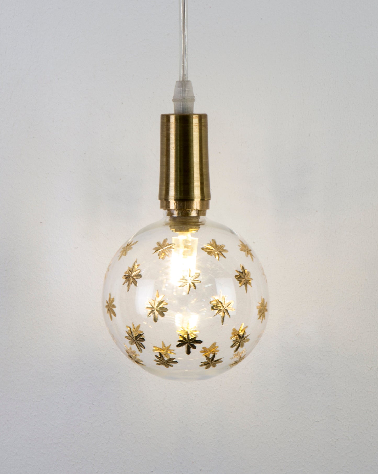 Modern Pendant light - Gold Stars Ceiling light - Handmade Star Engraved Fixture - Custom Pendant light - Living room Hanging light