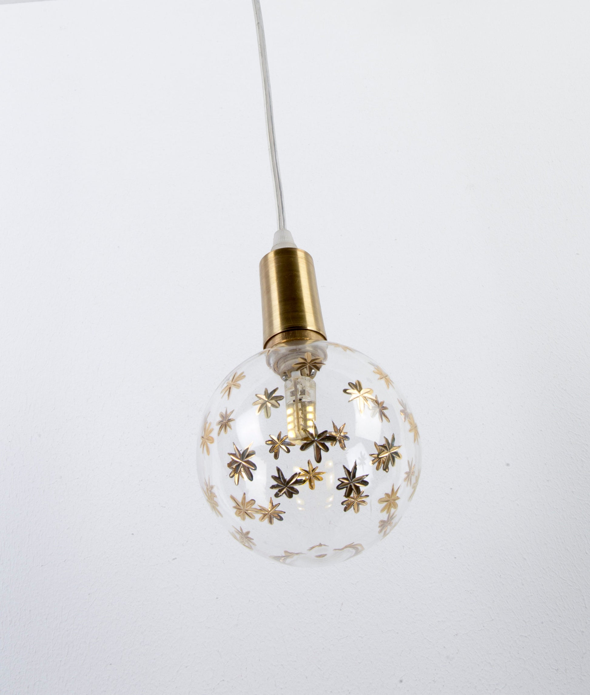 Modern Pendant light - Gold Stars Ceiling light - Handmade Star Engraved Fixture - Custom Pendant light - Living room Hanging light