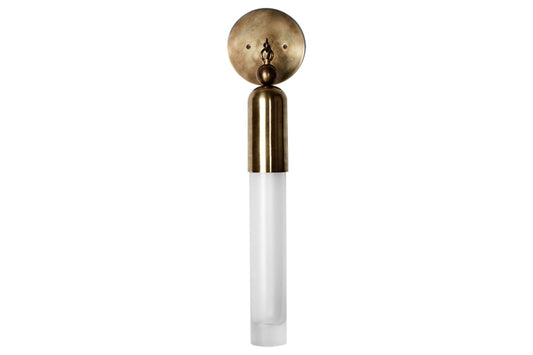 NEW TASSEL 1 Sconce - Glass Tube Wall Sconce Light - Wall Modern Antique Brass light Fixture - Cylinder Glass Sconce - Frosted Glass Sconce