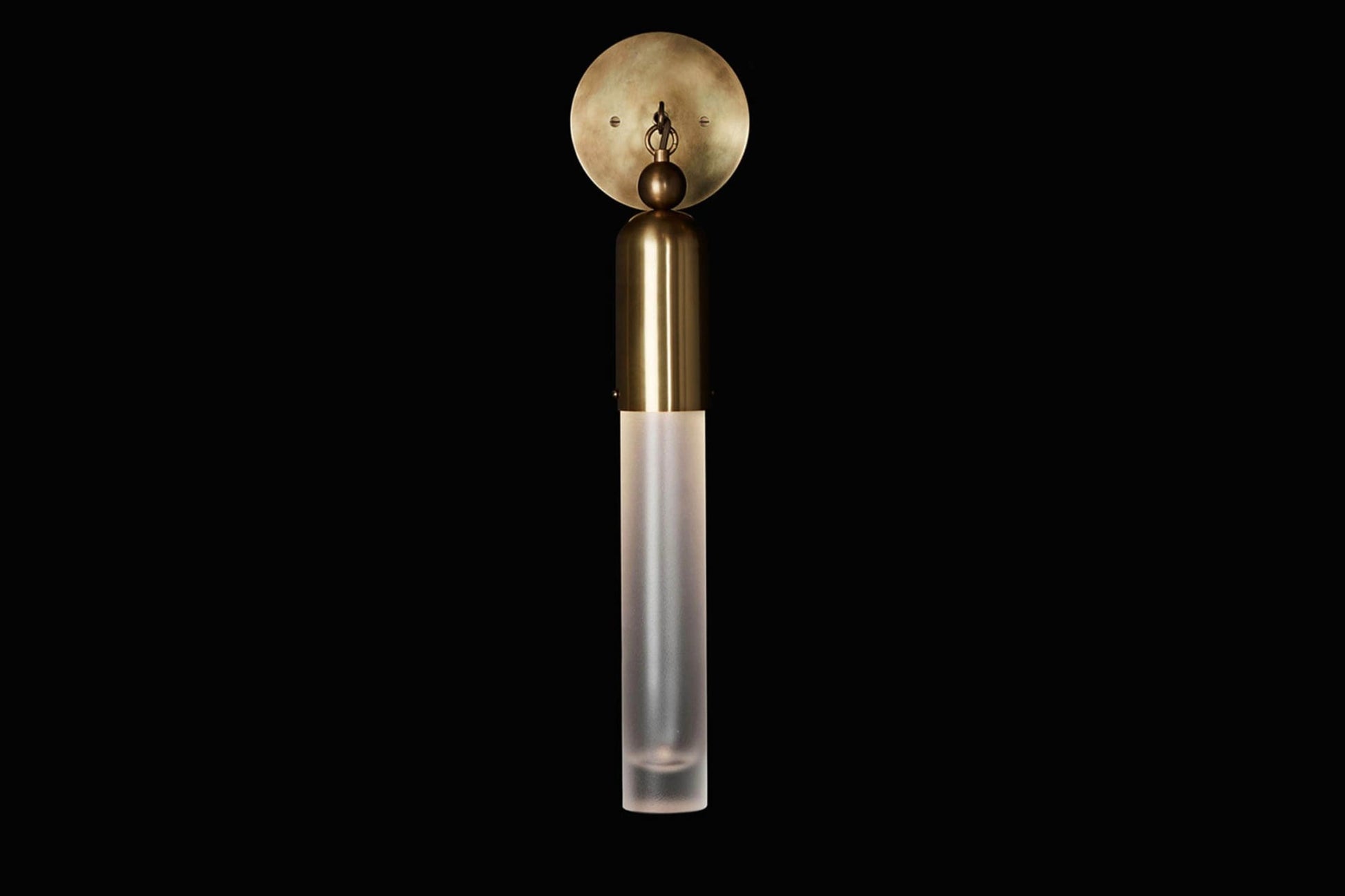 NEW TASSEL 1 Sconce - Glass Tube Wall Sconce Light - Wall Modern Antique Brass light Fixture - Cylinder Glass Sconce - Frosted Glass Sconce