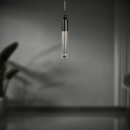 TASSEL One Pendant - Glass Tube Wall Light - Modern Brass Light - Cylinder Glass Pendant - Frosted Glass Pendant - Modern Pendant light