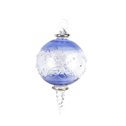 Christmas Blue Glass ornament - Egyptian Glass valentine's day - Christmas and Wedding - Christmas Tree Glass Ornament - Handmade Gift