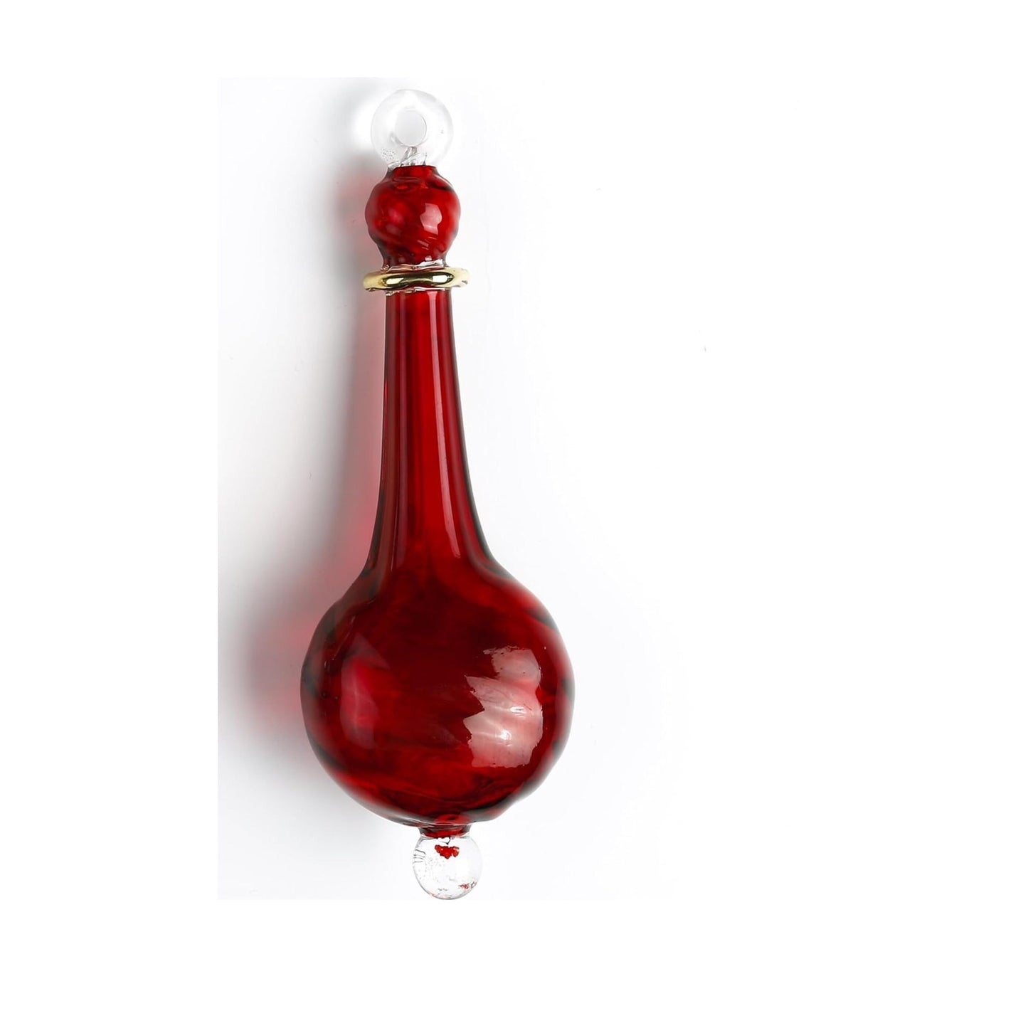 Tall Red Christmas Ornaments - Red Glass Christmas Tree Ornaments -Hand Blown Glass Ornament - Handmade Ornament - Christmas Ornament Gift