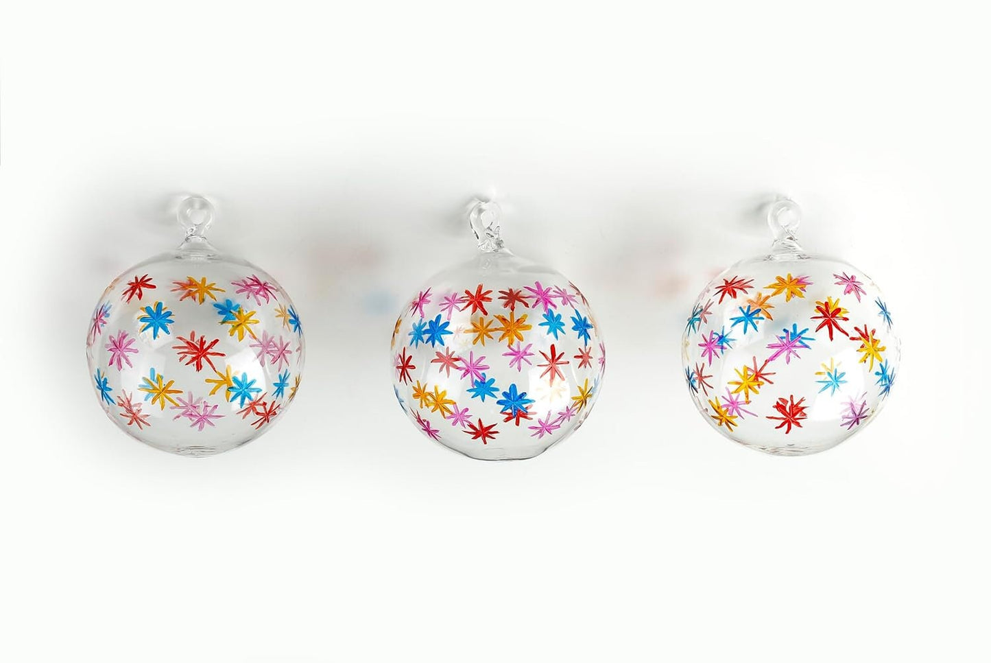 Christmas Ball ornament - Christmas Tree Ornament - Multi Color Christmas Ornament - Handmade Christmas Gift - Christmas Ornament - Glass