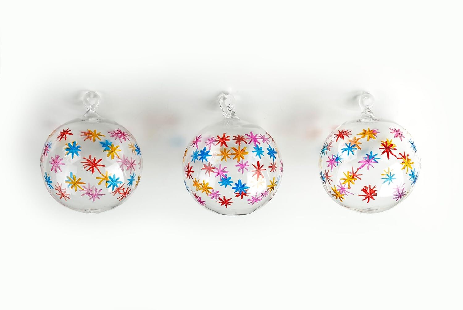 Christmas Ball ornament - Christmas Tree Ornament - Multi Color Christmas Ornament - Handmade Christmas Gift - Christmas Ornament - Glass