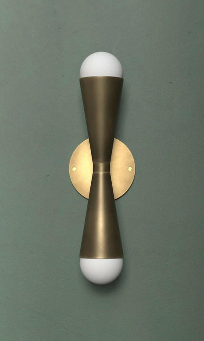 Mid Century Light Sconce - Wall Sconce Light - Brass Wall Lighting - Modern Brass Sconce - Wall Light Fixture - Side Bed Sconce - Custom