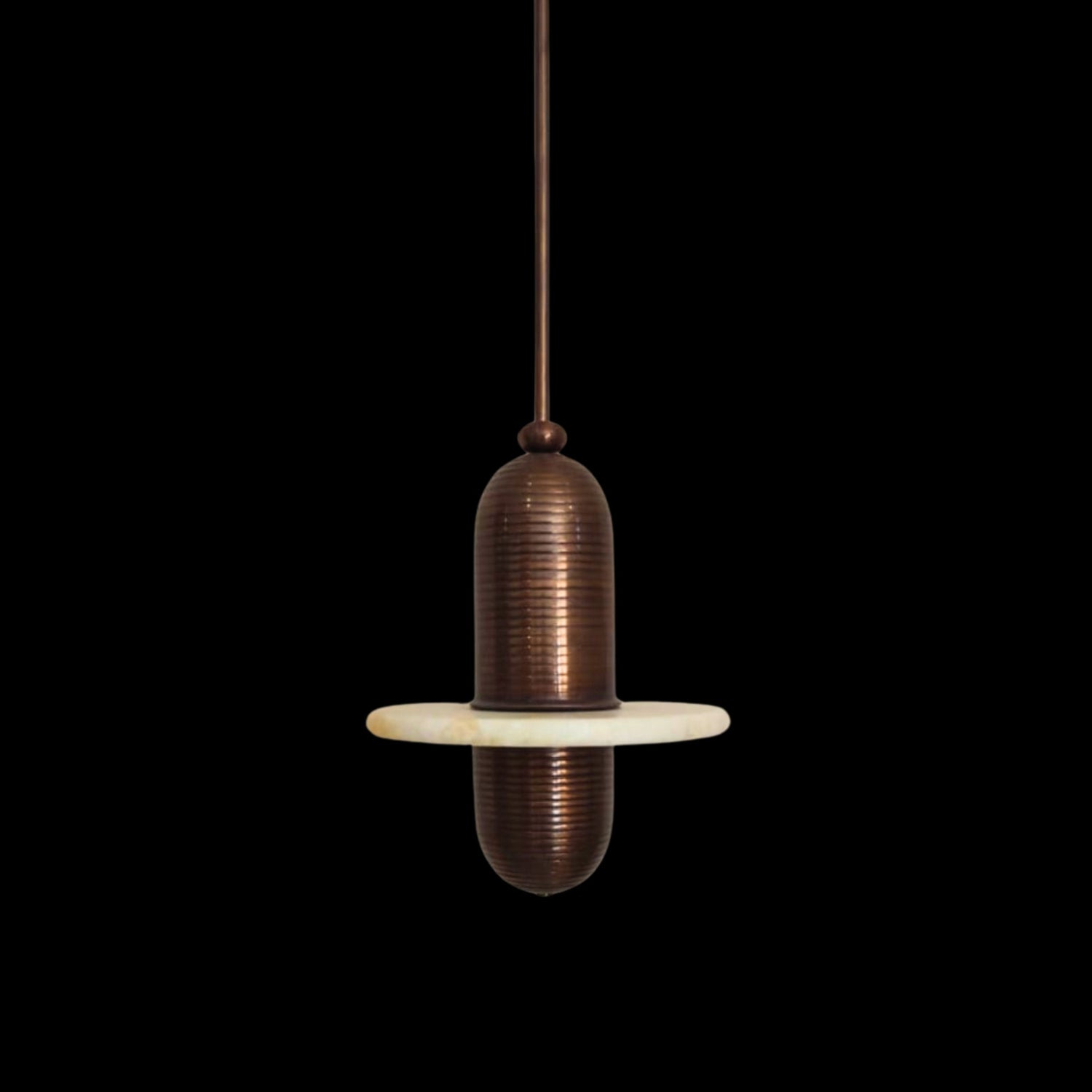 Median Mono Pendant Light - Alabaster Pendent - Modern Pendent Light - Glass Blown lighting for Home and office - Hotel Bar pendants - Brass